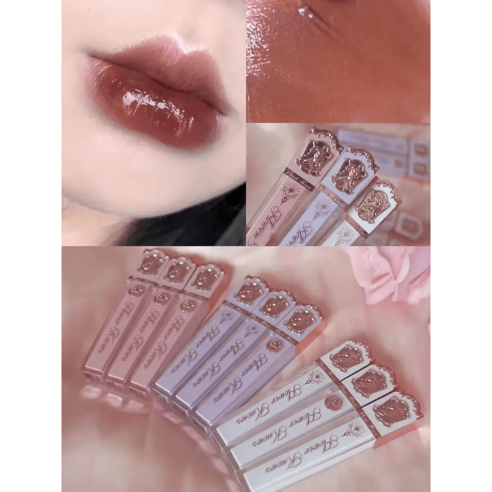 Crystal Embellished Jelly Liquid Lipsticks for a Luxurious Vanity Display - Cosparty