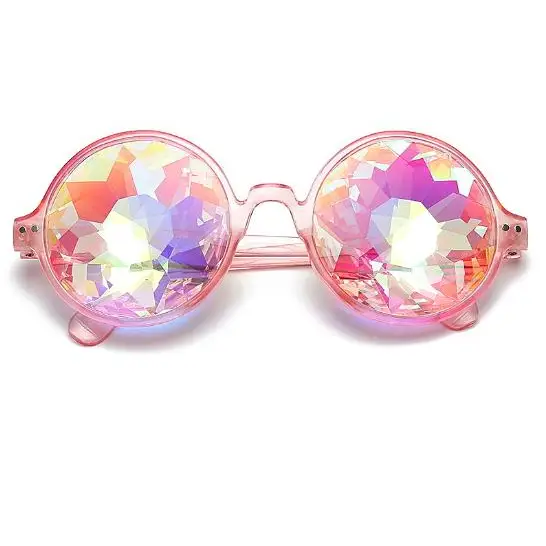 Crystallized Jewel Sunglasses with Kaleidoscope Effect - Sunglasses