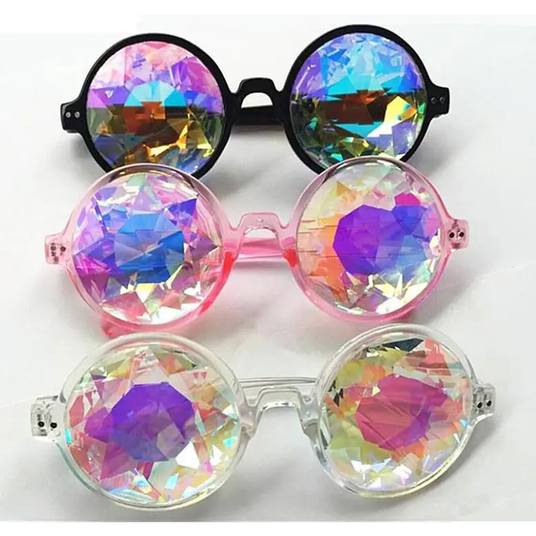 Crystallized Jewel Sunglasses with Kaleidoscope Effect - Sunglasses