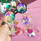 Crystallized Jewel Sunglasses with Kaleidoscope Effect - Sunglasses