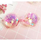 crystal sunglasses crystallized gems jewels shades sun glasses specs round circle kawaii harajuku japan fashion by Cosparty