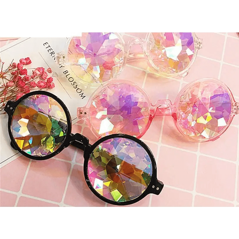 Crystallized Jewel Sunglasses with Kaleidoscope Effect - Cosparty