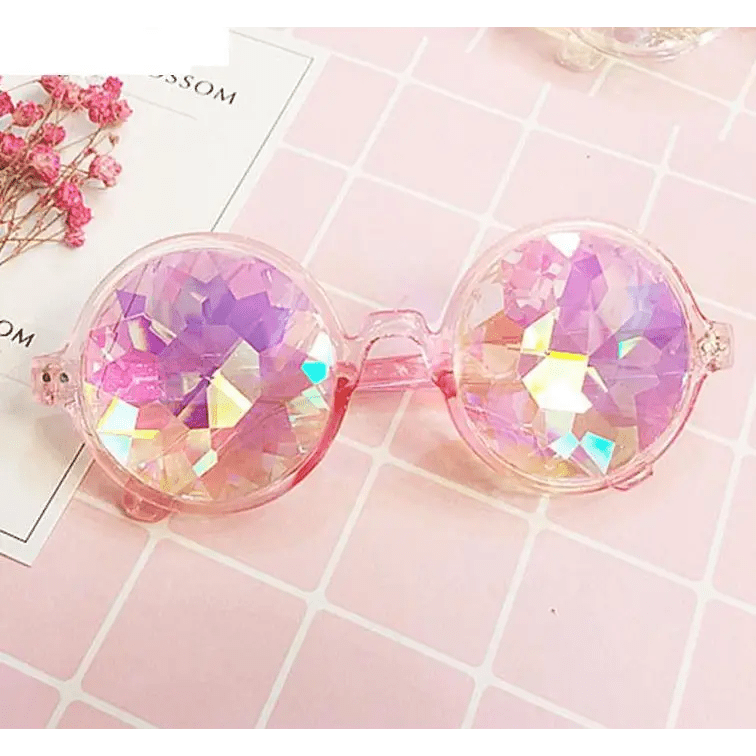 Crystallized Jewel Sunglasses with Kaleidoscope Effect - Cosparty