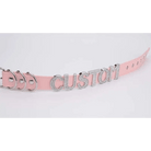 Customizable Vegan Leather Rhinestone Choker Necklace - Cosparty