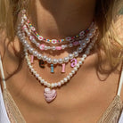 Customizable Y2K Pearl Necklaces for Kawaii Wardrobes Org In Stock - plush