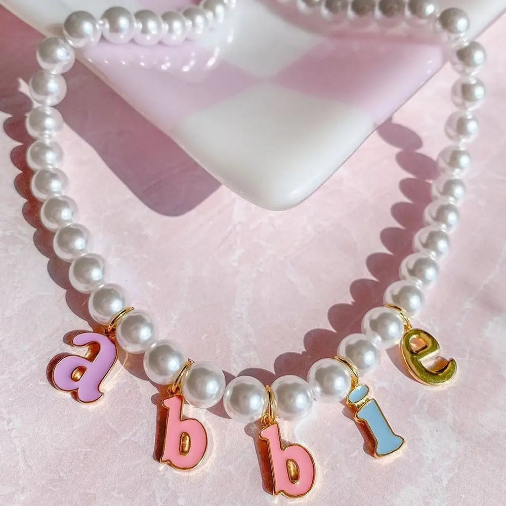 Customizable Y2K Pearl Necklaces for Kawaii Wardrobes Org In Stock - plush