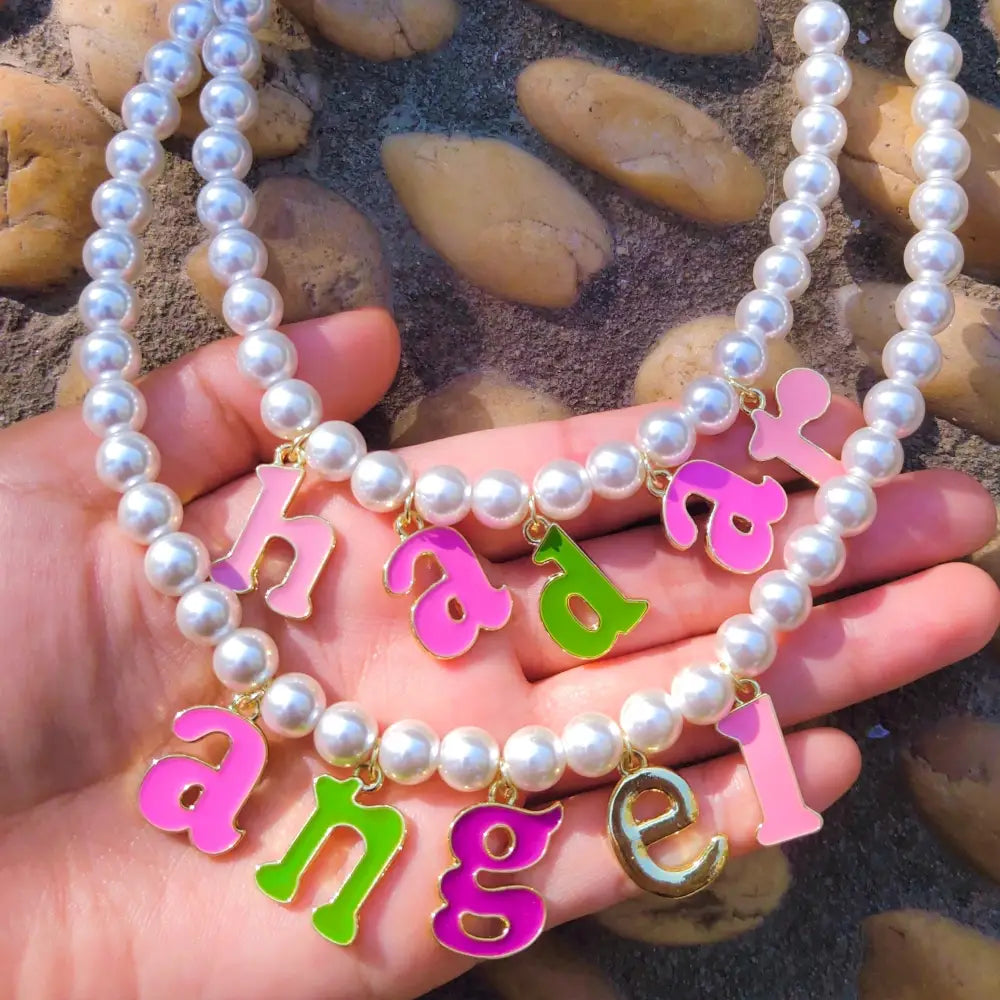 Customizable Y2K Pearl Necklaces for Kawaii Wardrobes Org In Stock - plush