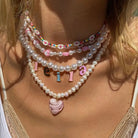 Customizable Y2K Pearl Necklaces for Kawaii Wardrobes Org In Stock - Cosparty