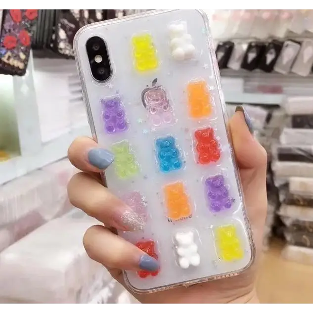 Candy Gummy Bear 3D iPhone Case Apple Phone Protector Decoden Cute