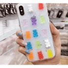 Cute 3D Gummy Bear iPhone Case with Sparkly Rubber Base - Cosparty