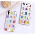 Cute 3D Gummy Bear iPhone Case with Sparkly Rubber Base - Cosparty