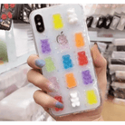 Cute 3D Gummy Bear iPhone Case with Sparkly Rubber Base - Cosparty
