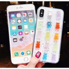 Cute 3D Gummy Bear iPhone Case with Sparkly Rubber Base - Phone Case