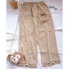 Cute Brown Baby Bear Corduroy Pants for Cottagecore Aesthetic - pants