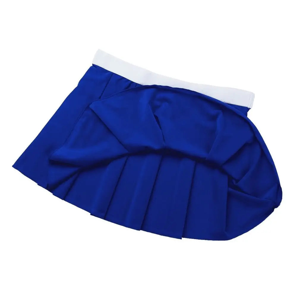 Cute Cheerleader Outfit with Belly Shirt and Matching Skirt - costume