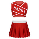 Cute Cheerleader Outfit with Belly Shirt and Matching Skirt - costume