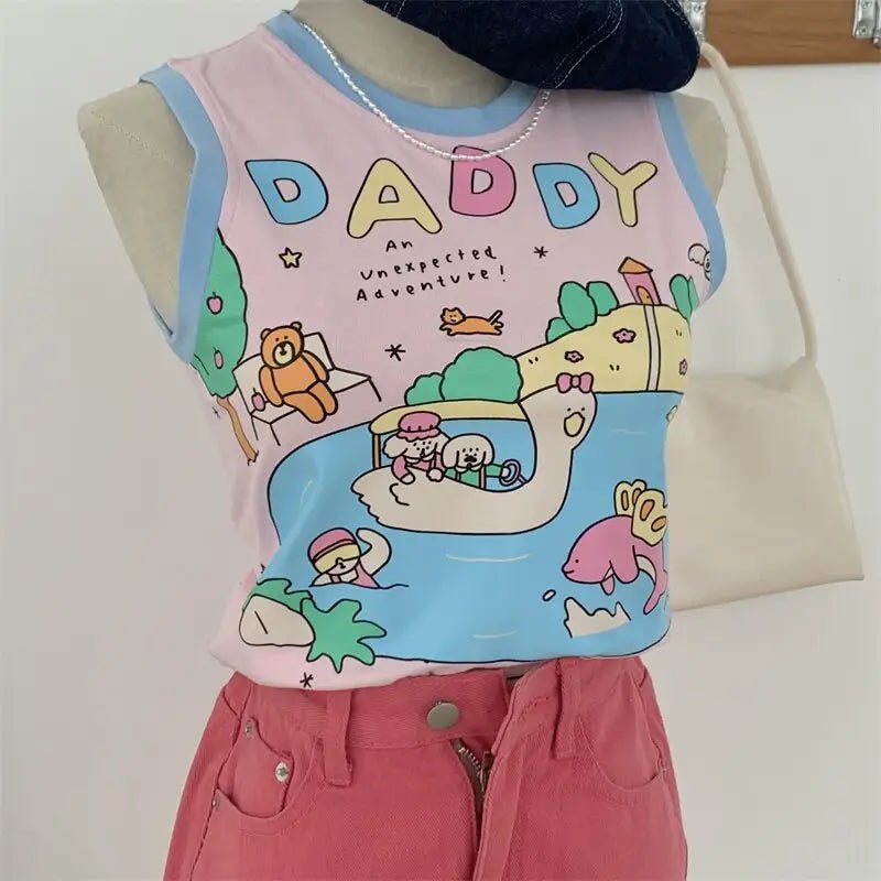 Cute Daddy Adventure Tank for Fun Fashion Statements - Cosparty