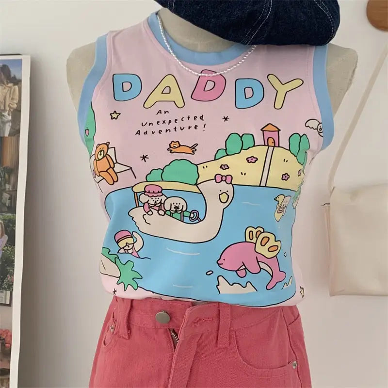 Cute Daddy Adventure Tank for Fun Fashion Statements - shirt