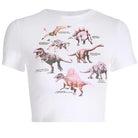 Cute Dino Diagram Infographic Crop Top for Kids Org Instock - shirt