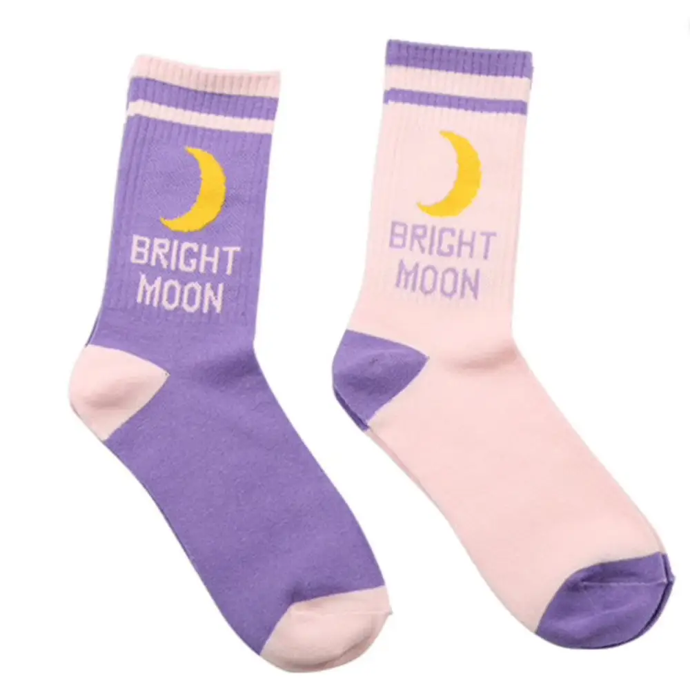 Cute Fairy Kei Moon Socks for Magical Girl Anime Aesthetic - Socks