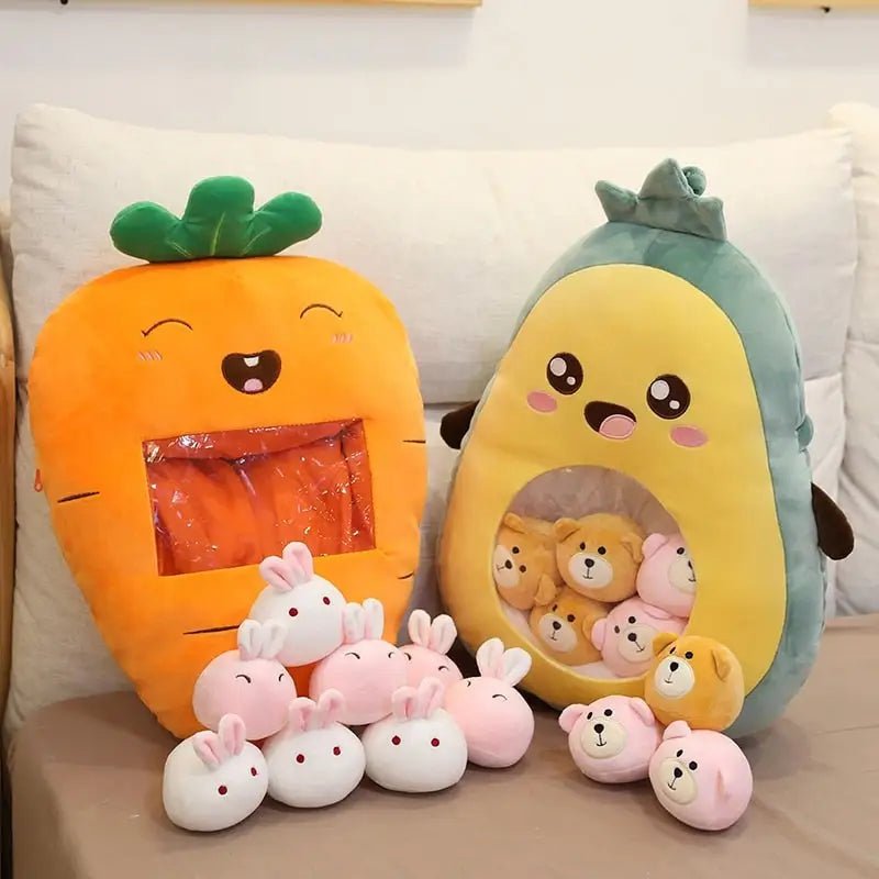 Cute Fruit and Animal Plush Bags for Stuffed Animals - Cosparty