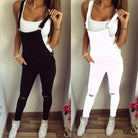 Cute Full Length Overalls in White or Black - Cosparty