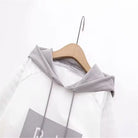 Cute Grey Baby Hoodie with Striped Layered Sleeves - sweater