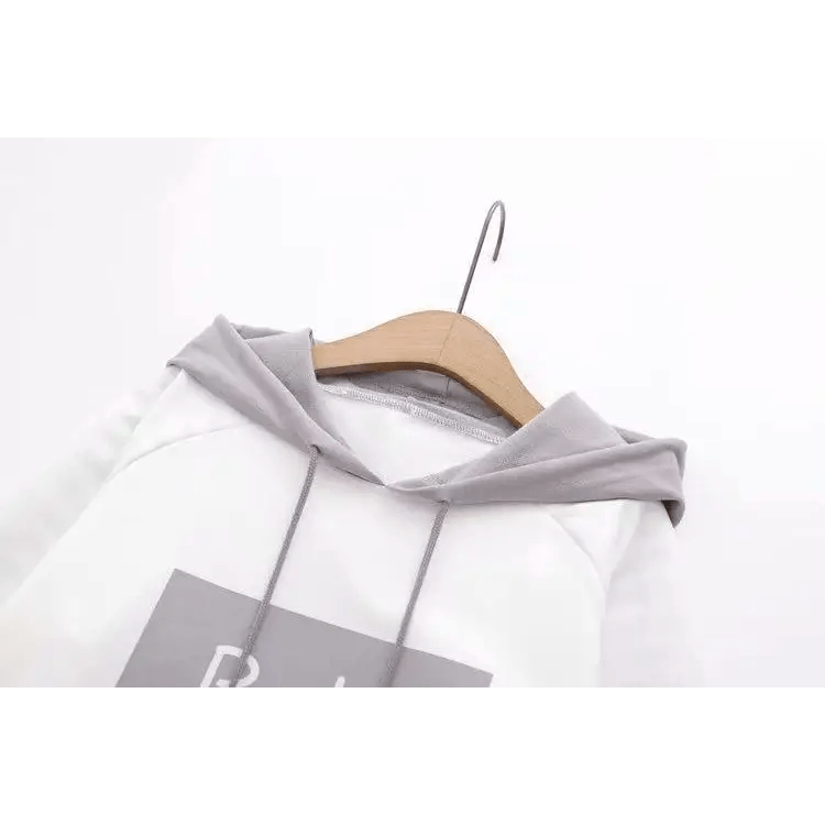 Cute Grey Baby Hoodie with Striped Layered Sleeves - Cosparty