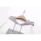 Cute Grey Baby Hoodie with Striped Layered Sleeves - Cosparty