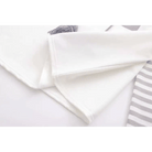 Cute Grey Baby Hoodie with Striped Layered Sleeves - Cosparty