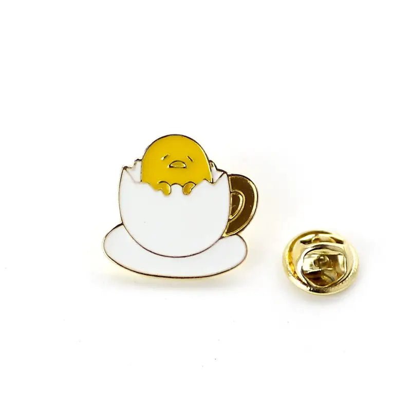 Cute Gudetama Happy Egg Yolk Enamel Pin - Cosparty