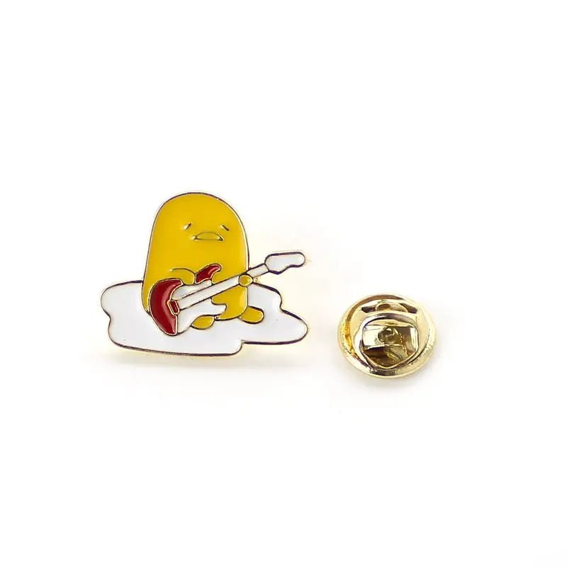 Cute Gudetama Happy Egg Yolk Enamel Pin - Cosparty