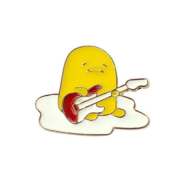 Cute Gudetama Happy Egg Yolk Enamel Pin - Cosparty