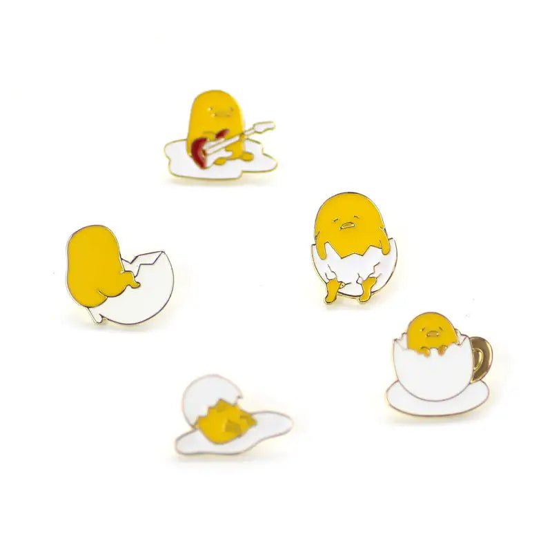 Cute Gudetama Happy Egg Yolk Enamel Pin - Cosparty