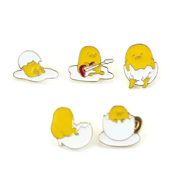 Cute Gudetama Happy Egg Yolk Enamel Pin - Pin