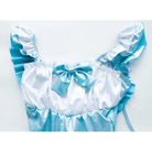 Cute Holographic Blue Maid Adult Jumpsuit for Everyday Wear - Cosparty