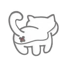 Cute Kitten Booty Enamel Pins for Neko Lovers - White - pin