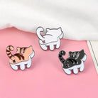 Cute Kitten Booty Enamel Pins for Neko Lovers - Full Set Of 3 (Save $7) - pin