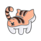 Cute Kitten Booty Enamel Pins for Neko Lovers - Orange - pin