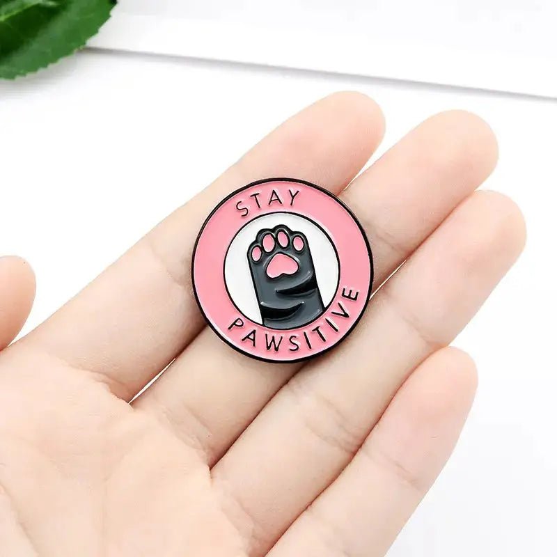 Cute Kitten Paws Enamel Pins Collection with Adorable Paw Prints - Cosparty