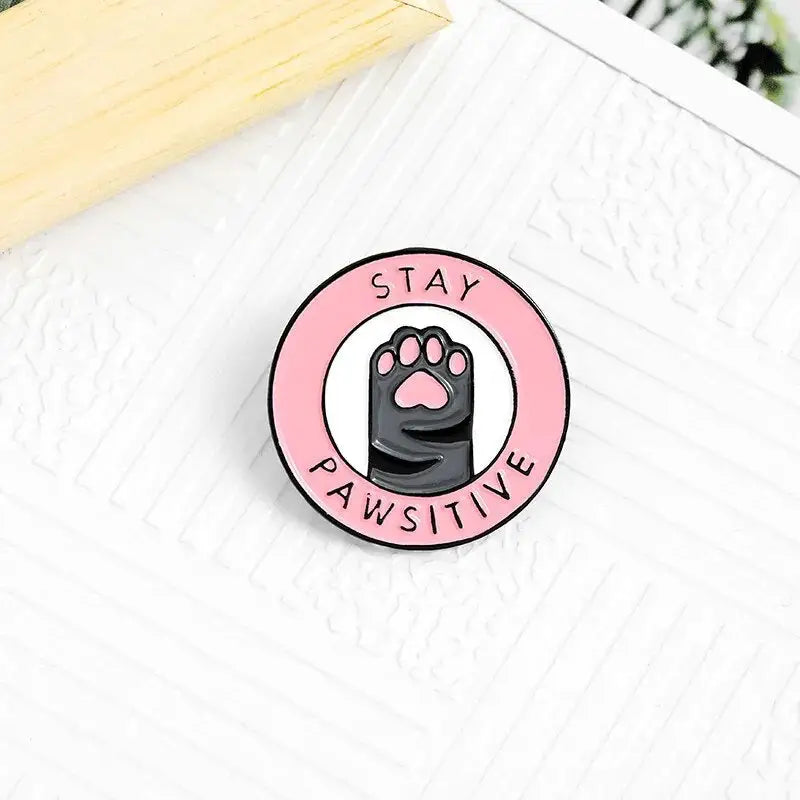 Cute Kitten Paws Enamel Pins Collection with Adorable Paw Prints - pin