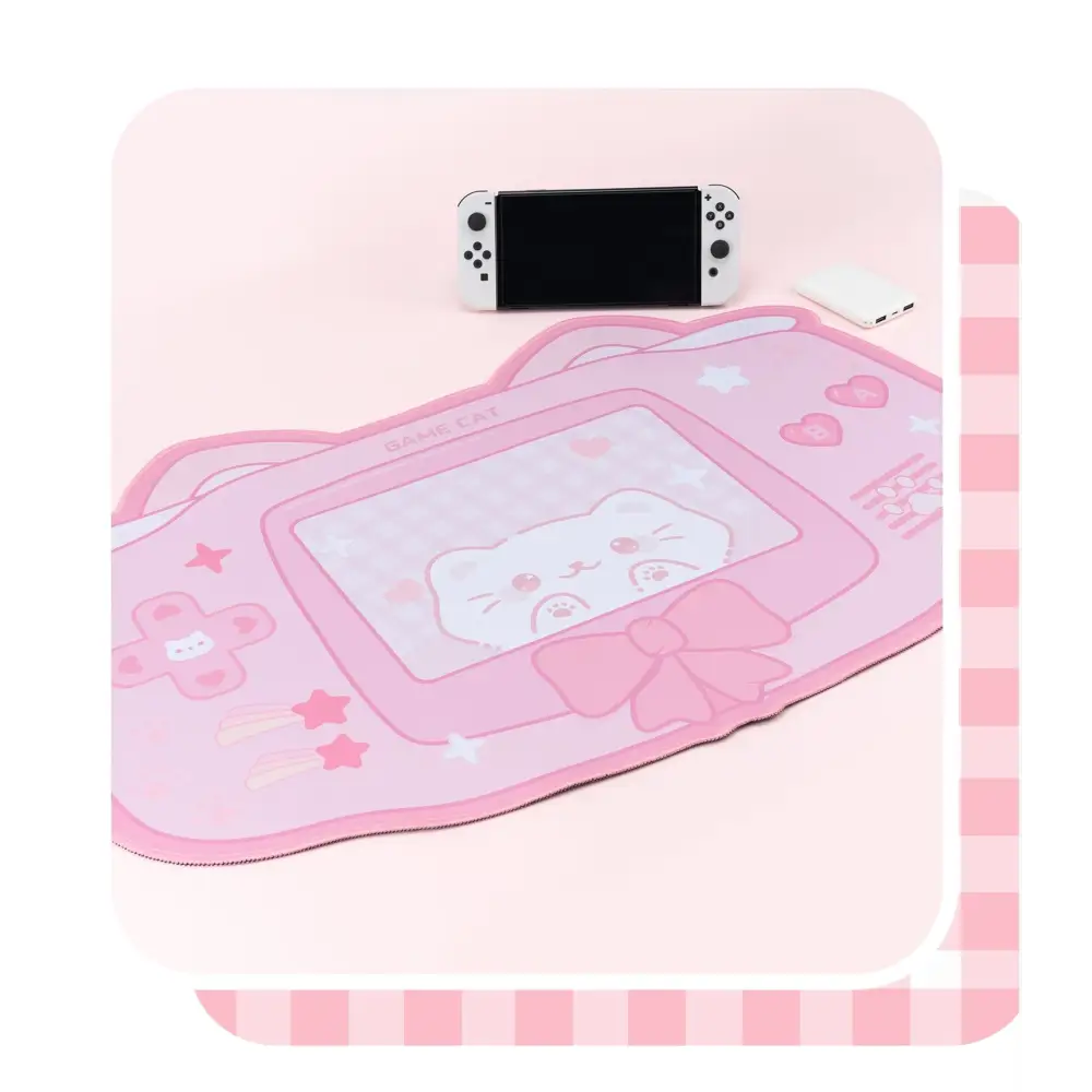 Cute Kitten Sakura Cat Gaming Mousepad for Kawaii Decor - mouse pad