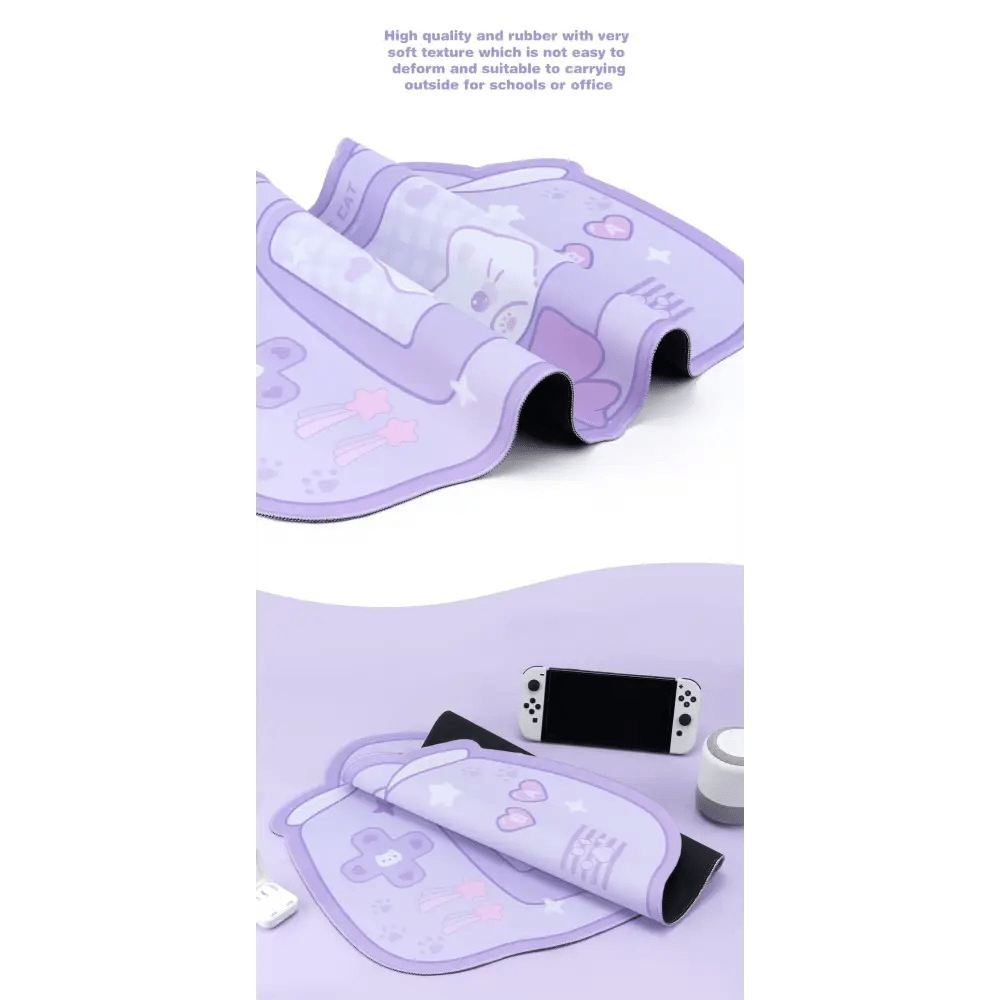 Cute Kitten Sakura Cat Gaming Mousepad for Kawaii Decor - Cosparty