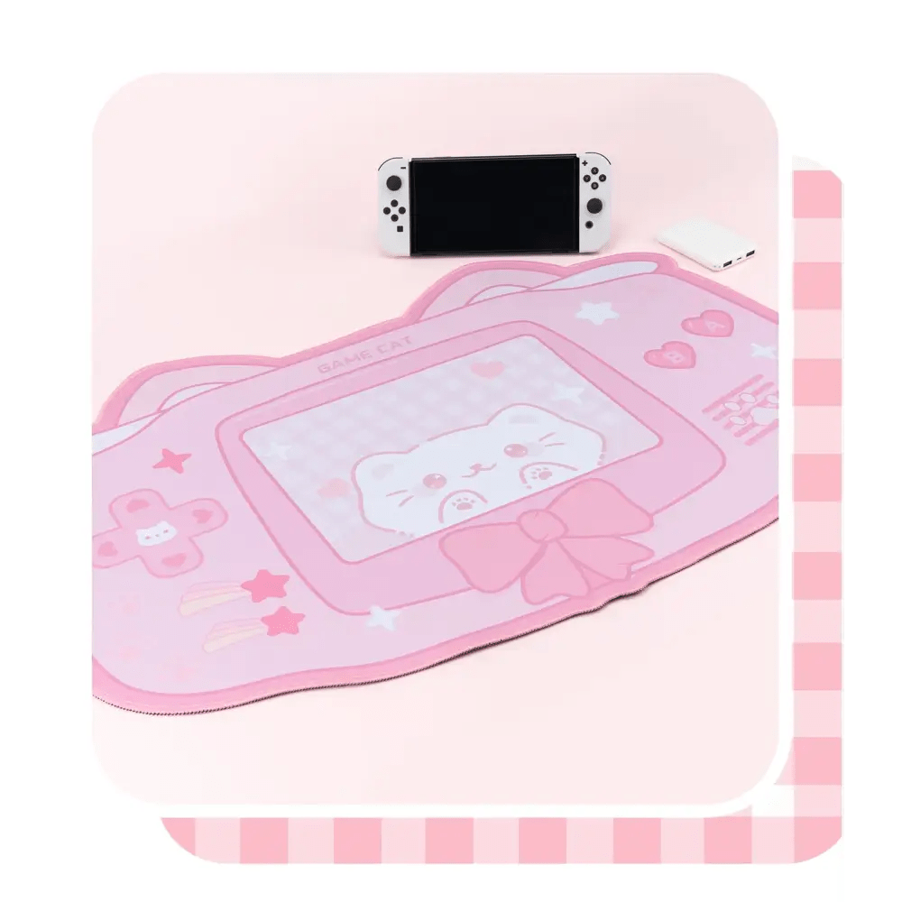Cute Kitten Sakura Cat Gaming Mousepad for Kawaii Decor - Cosparty