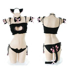 Cute Neko Cat Inspired Lingerie Set with Bikini Bottoms and Accessories - Cosparty