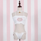 Cute Neko Cat Inspired Lingerie Set with Bikini Bottoms and Accessories - Cosparty