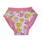 Cute Owl Pattern Adult Baby Training Pants with Pink Trim - diaper