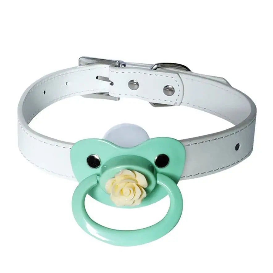 Cute Pacifier Choker Necklace in Various Adorable Designs - Flower - pacifier