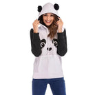 Cute Panda Bear Inspired Hoodie with Fuzzy Ears and Warm Sleeves - Cosparty