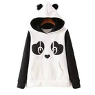 Cute Panda Bear Inspired Hoodie with Fuzzy Ears and Warm Sleeves - Cosparty